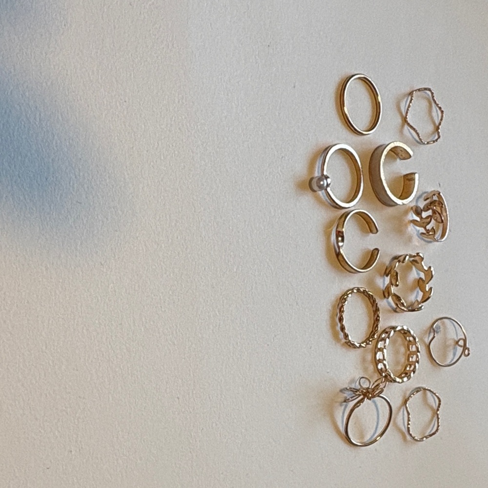 Elegant Gold-Tone Hoop and Stud Earring Set